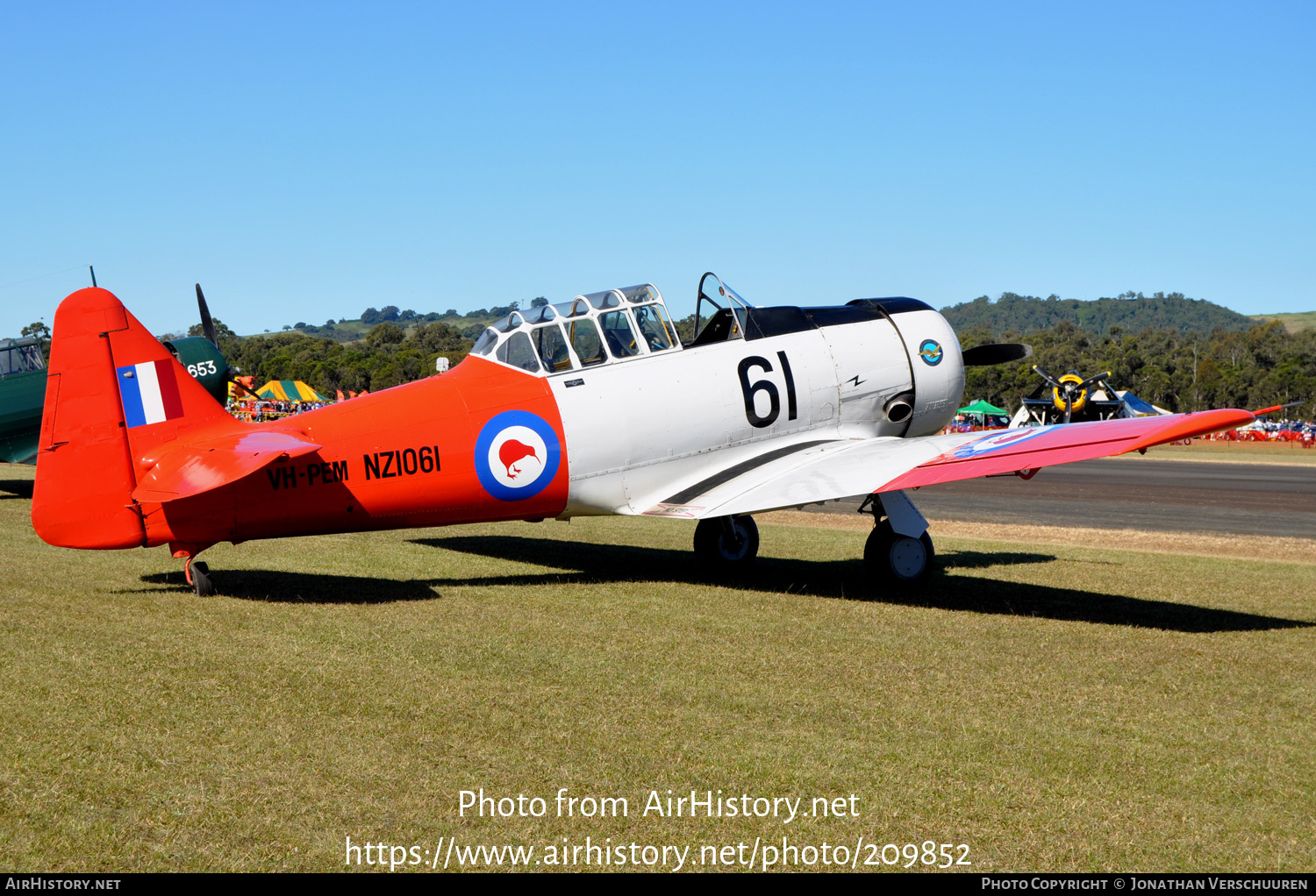 Aircraft Photo of VH-PEM / NZ1061 | North American AT-6D Harvard III | New Zealand - Air Force | AirHistory.net #209852