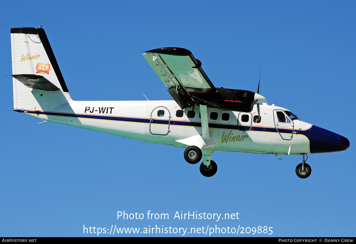 Aircraft Photo of PJ-WIT | De Havilland Canada DHC-6-300 Twin Otter | Winair - Windward Islands Airways | AirHistory.net #209885