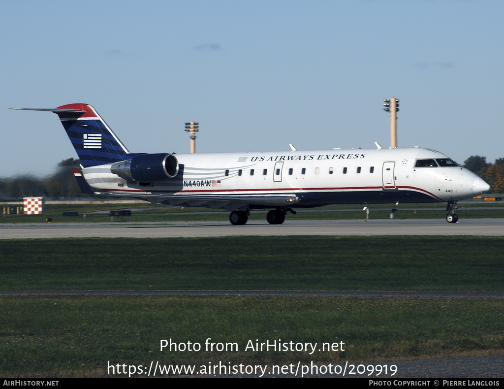 Aircraft Photo of N440AW | Bombardier CRJ-200LR (CL-600-2B19) | US Airways Express | AirHistory.net #209919