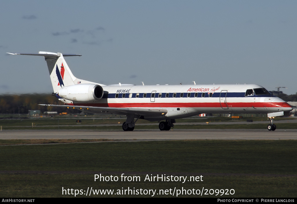 Aircraft Photo of N836AE | Embraer ERJ-140LR (EMB-135KL) | American Eagle | AirHistory.net #209920