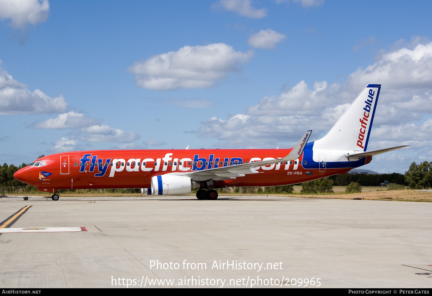 Aircraft Photo of ZK-PBA | Boeing 737-8FE | Pacific Blue Airlines | AirHistory.net #209965