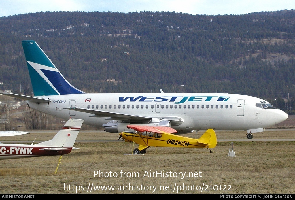 Aircraft Photo of C-FCWJ | Boeing 737-2E3/Adv | WestJet | AirHistory.net #210122