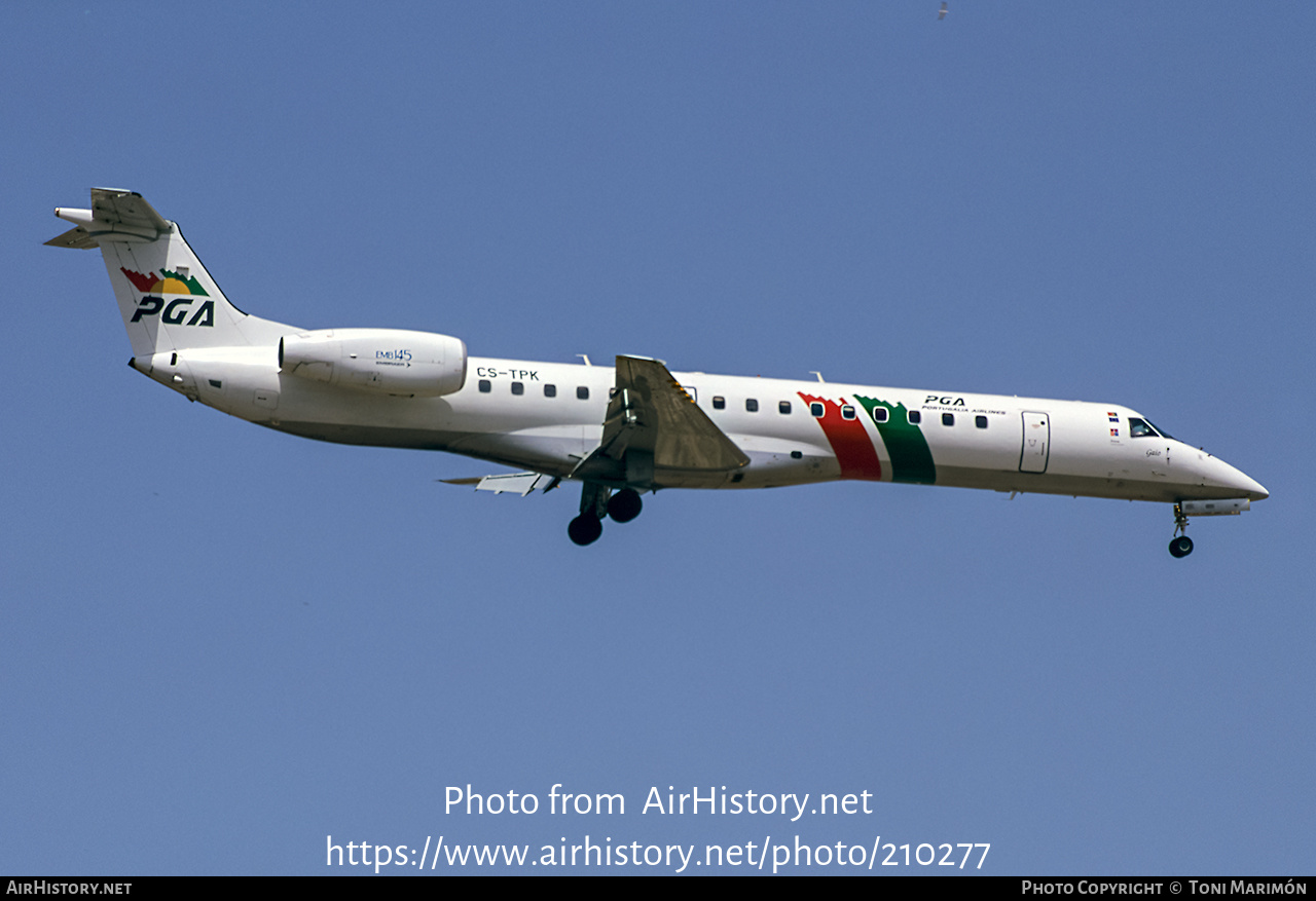 Aircraft Photo of CS-TPK | Embraer ERJ-145EP (EMB-145EP) | Portugália Airlines - PGA | AirHistory.net #210277