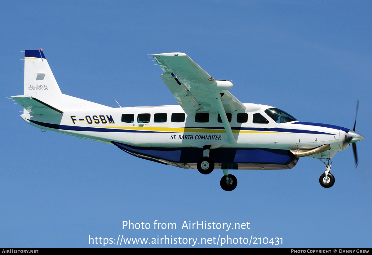 Aircraft Photo of F-OSBM | Cessna 208B Grand Caravan | St. Barth Commuter | AirHistory.net #210431