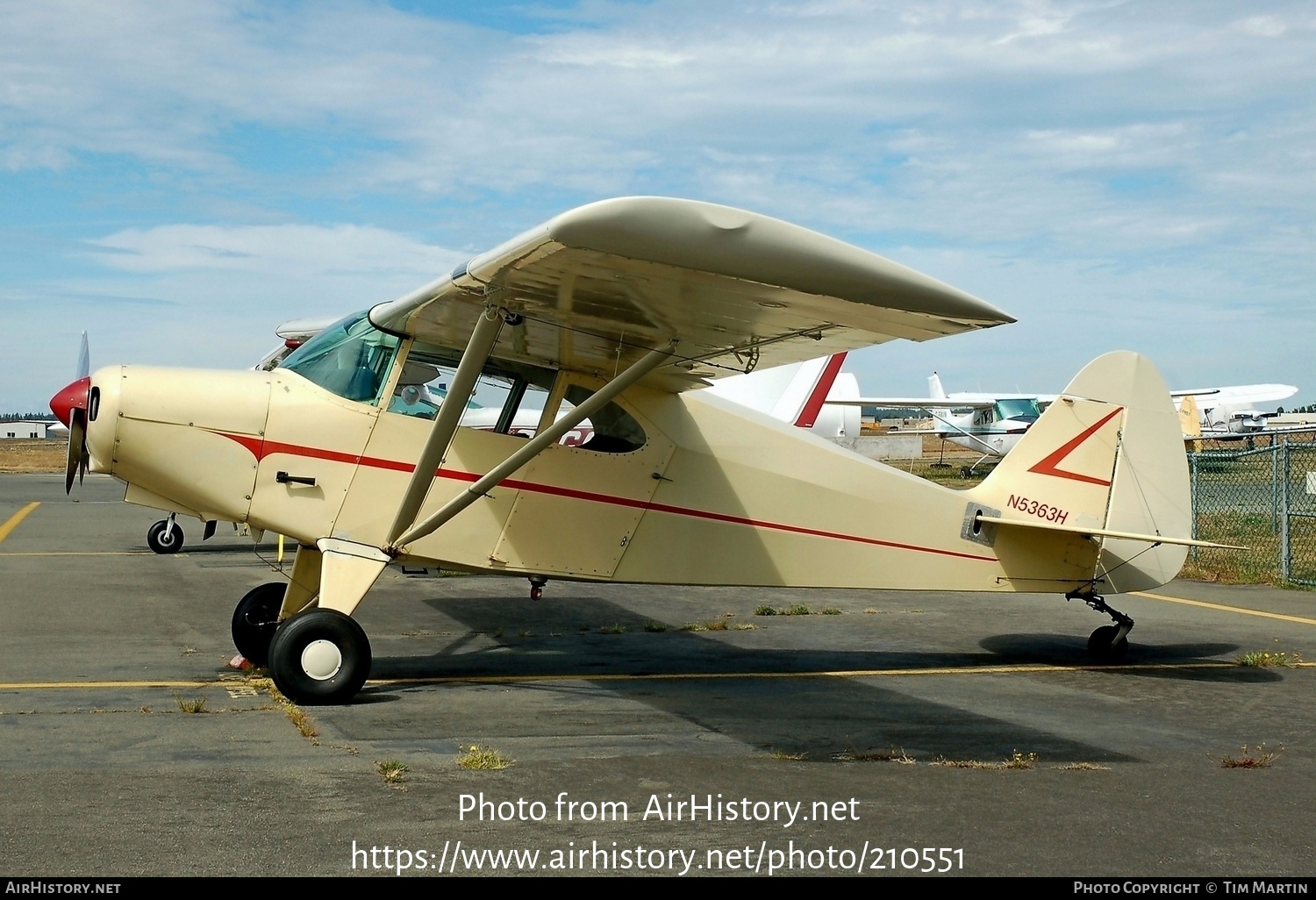 Aircraft Photo of N5363H | Piper PA-16 Clipper | AirHistory.net #210551