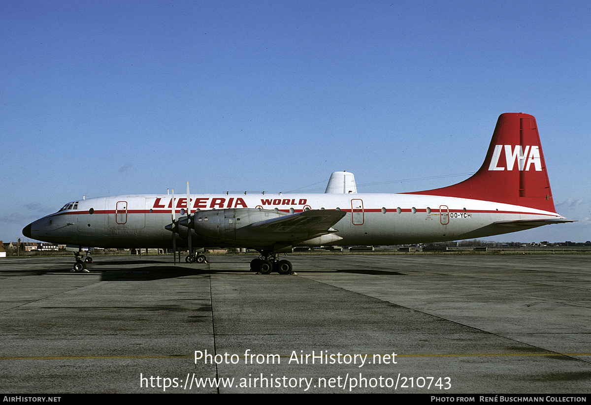 Aircraft Photo of OO-YCH | Bristol 175 Britannia 253F | LWA - Liberia World Airlines | AirHistory.net #210743