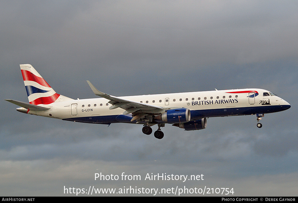 Aircraft Photo of G-LCYN | Embraer 190SR (ERJ-190-100SR) | British Airways | AirHistory.net #210754