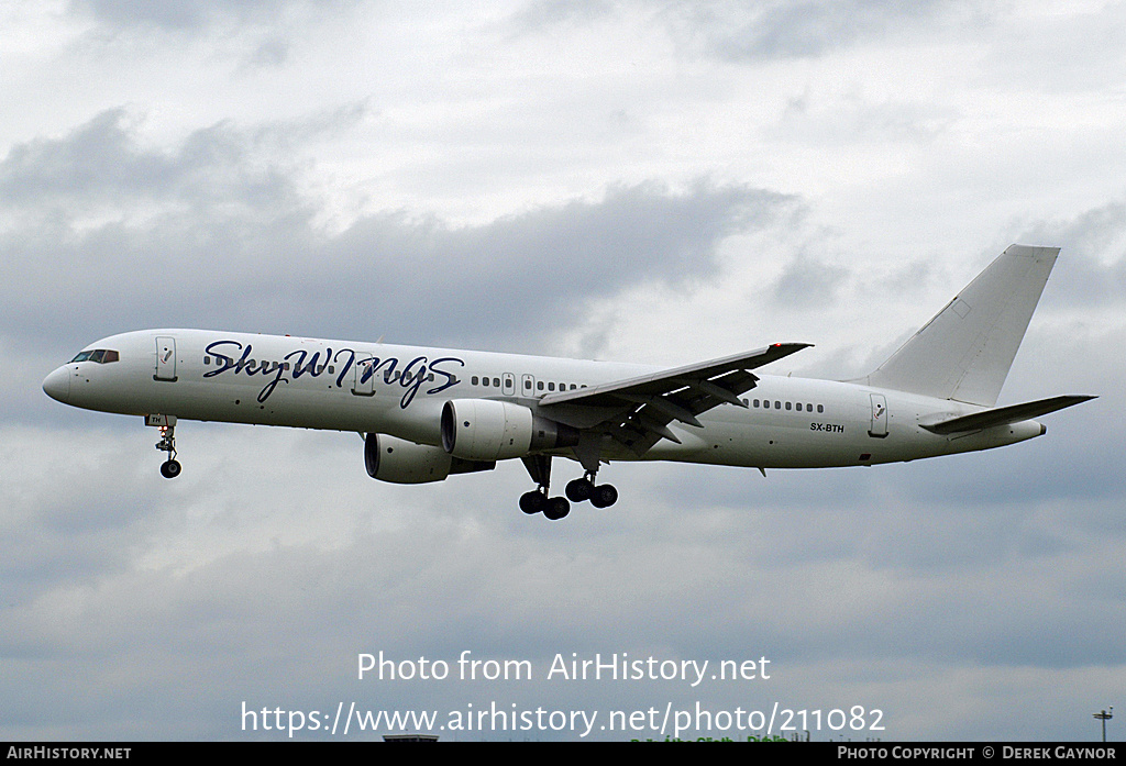 Aircraft Photo of SX-BTH | Boeing 757-29J | Sky Wings | AirHistory.net #211082