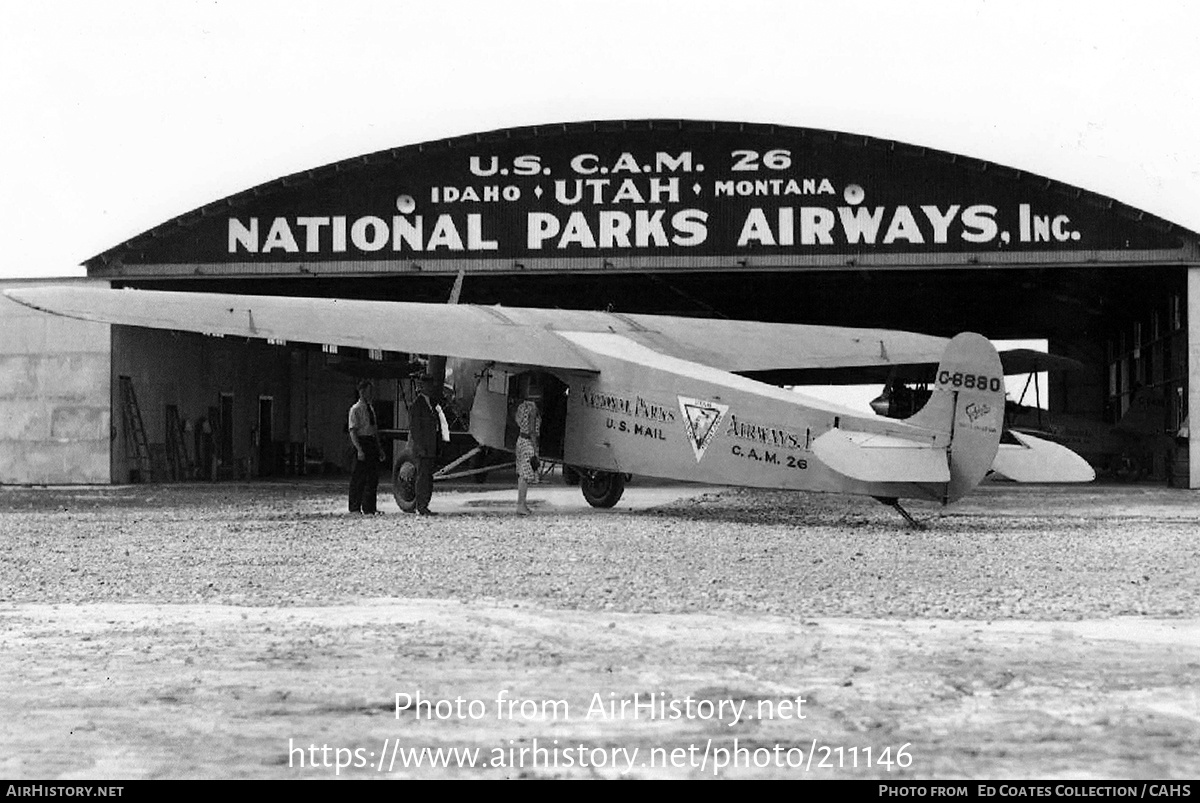 Aircraft Photo of NC6880 / C-6880 | Fokker Super Universal | National Parks Airways | AirHistory.net #211146