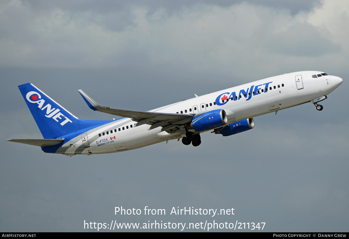 Aircraft Photo of C-FTCX | Boeing 737-8AS | CanJet Airlines | AirHistory.net #211347