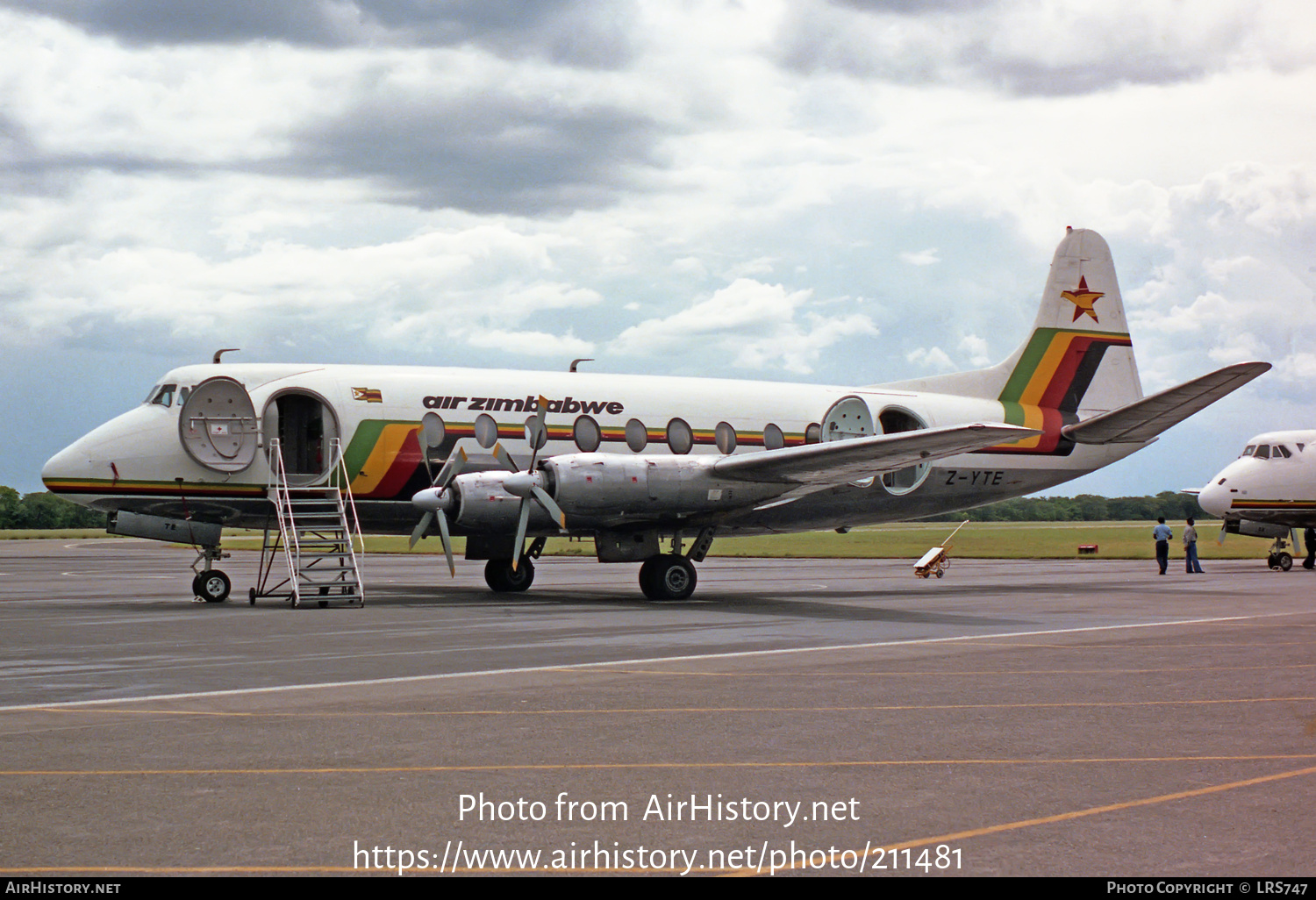 Aircraft Photo of Z-YTE | Vickers 754D Viscount | Air Zimbabwe | AirHistory.net #211481