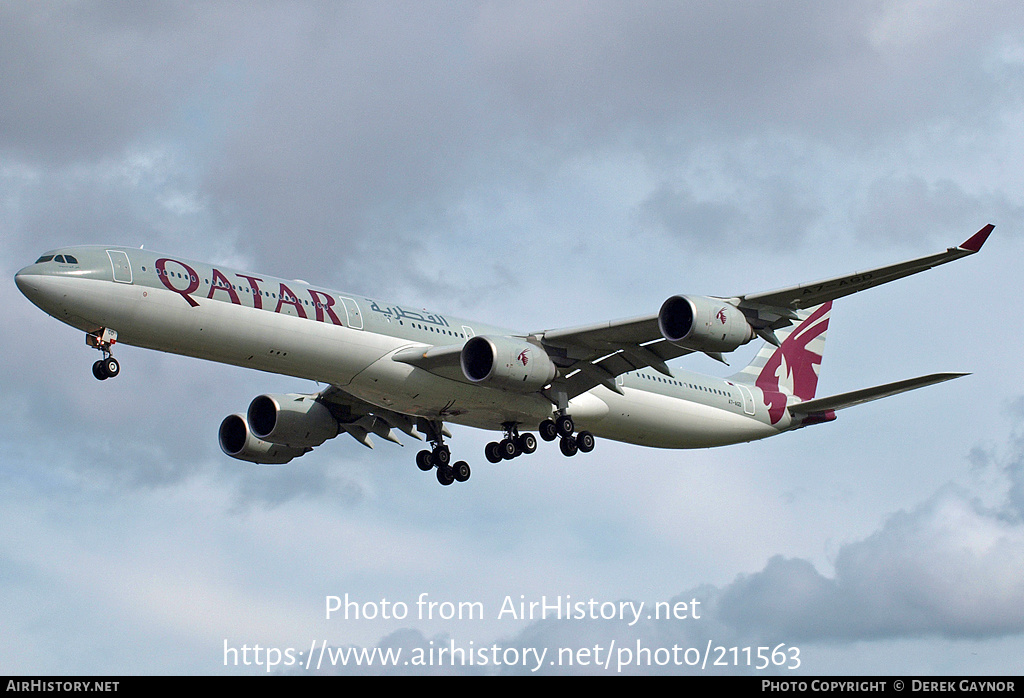 Aircraft Photo of A7-AGD | Airbus A340-642 | Qatar Airways | AirHistory.net #211563