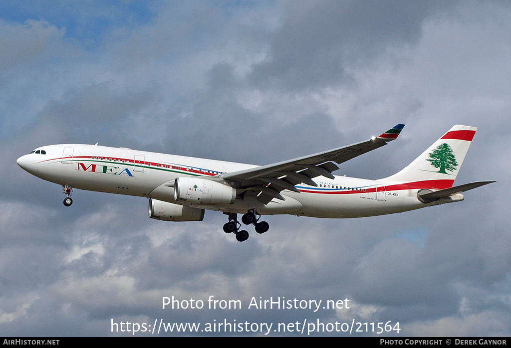 Aircraft Photo of OD-MEB | Airbus A330-243 | MEA - Middle East Airlines | AirHistory.net #211564