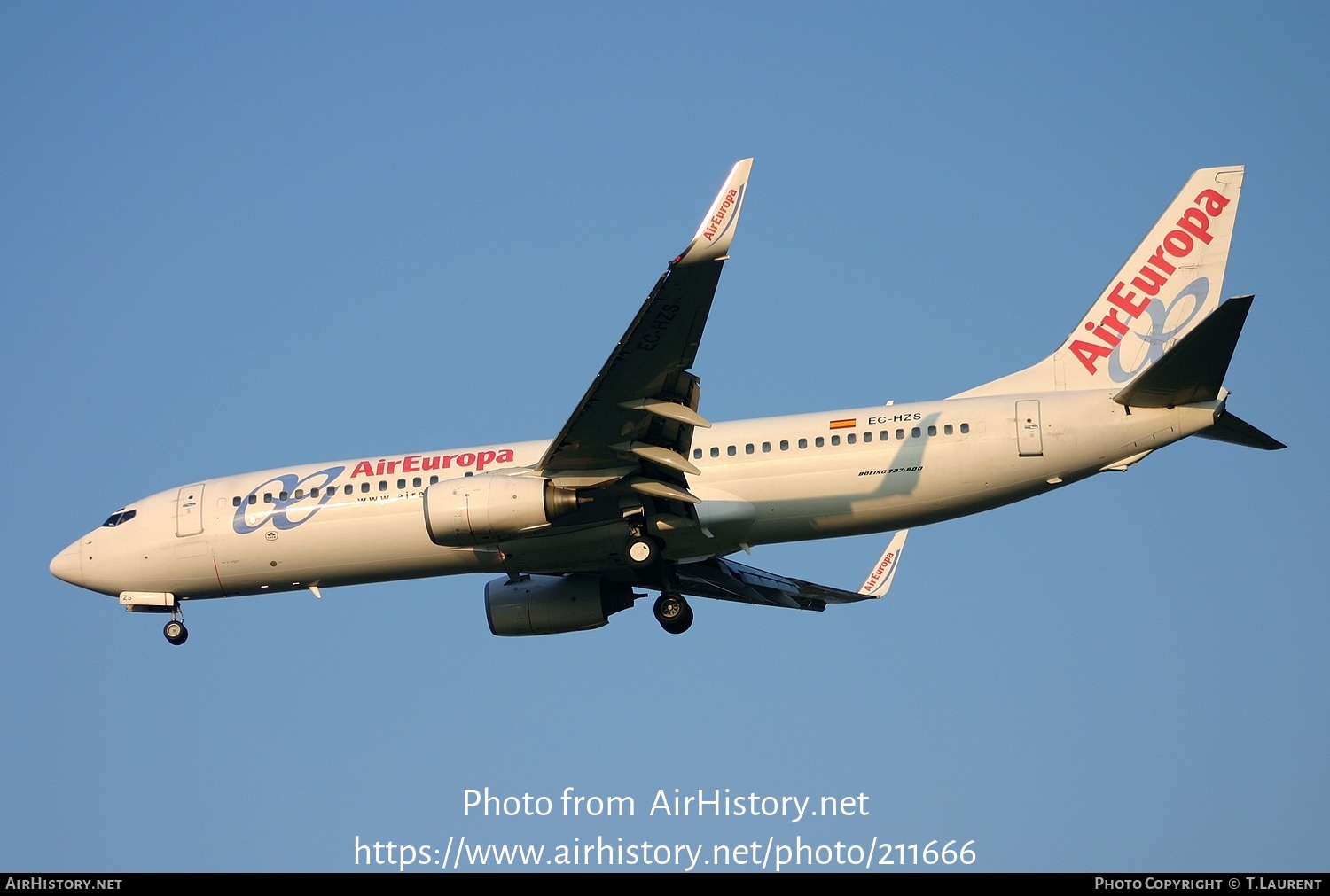 Aircraft Photo of EC-HZS | Boeing 737-86Q | Air Europa | AirHistory.net #211666