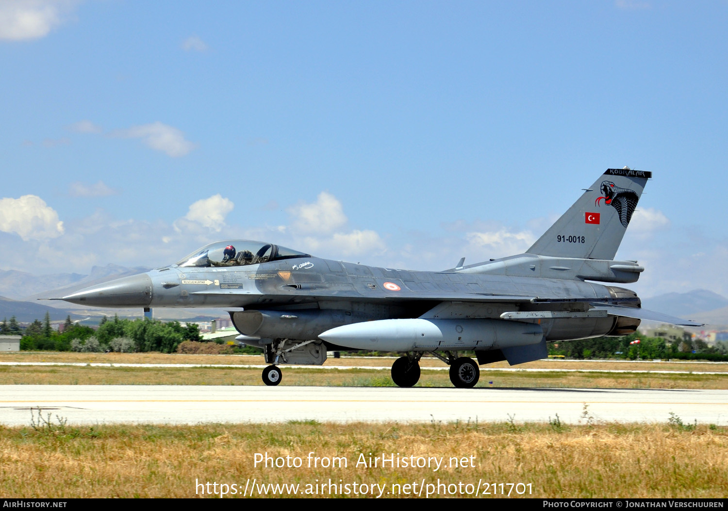 Aircraft Photo of 91-0018 | General Dynamics F-16CG Fighting Falcon | Turkey - Air Force | AirHistory.net #211701