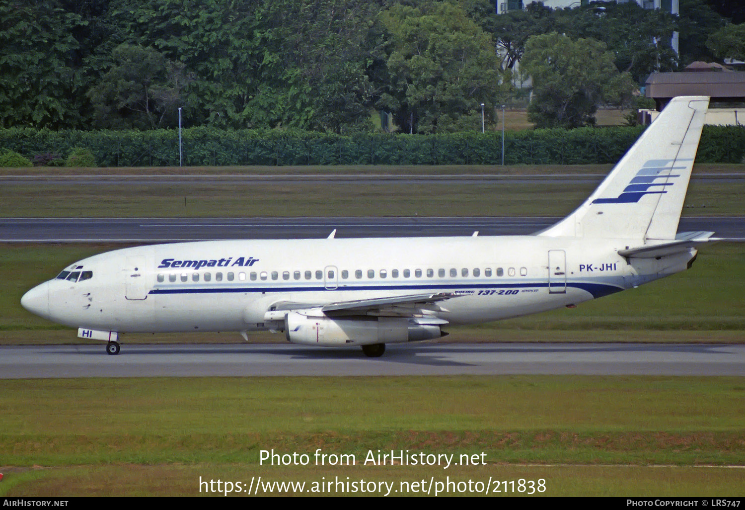 Aircraft Photo of PK-JHI | Boeing 737-230/Adv | Sempati Air | AirHistory.net #211838