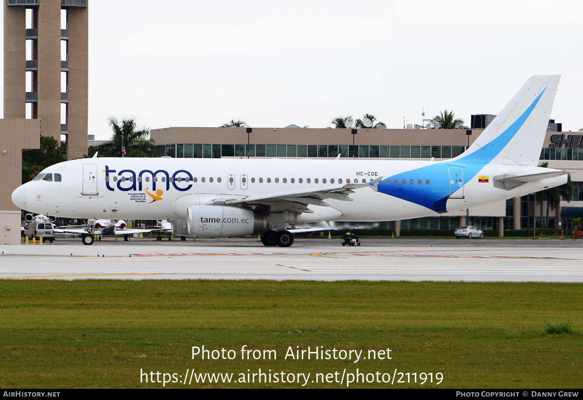 Aircraft Photo of HC-COE | Airbus A320-233 | TAME Línea Aérea del Ecuador | AirHistory.net #211919