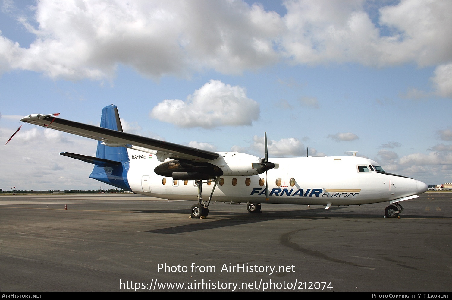 Aircraft Photo of HA-FAE | Fokker F27-500 Friendship | Farnair Europe | AirHistory.net #212074