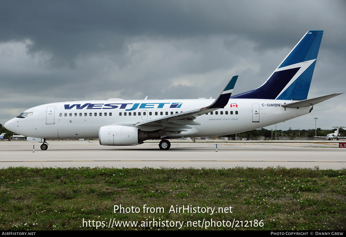 Aircraft Photo of C-GWBN | Boeing 737-7CT | WestJet | AirHistory.net #212186