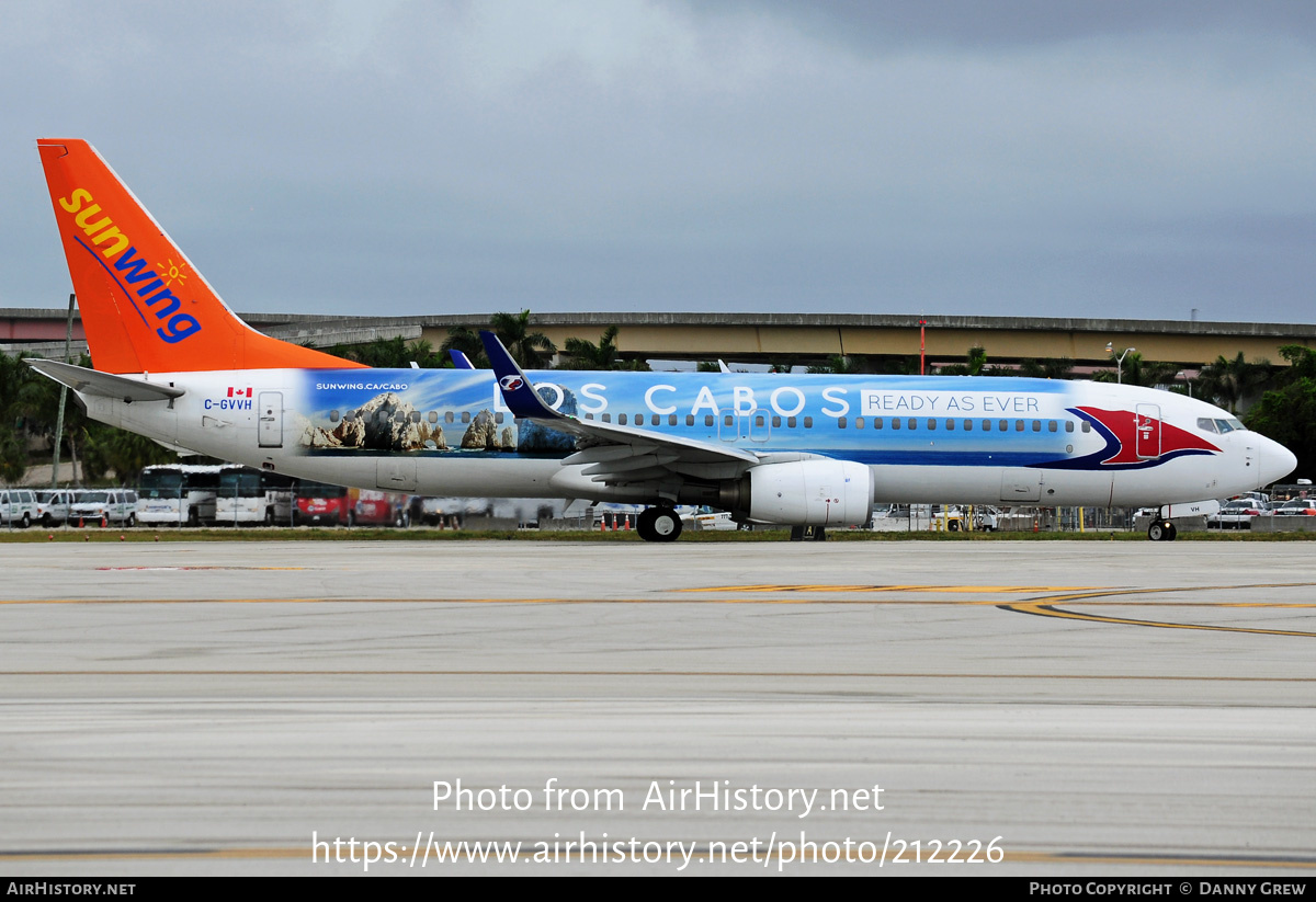 Aircraft Photo of C-GVVH | Boeing 737-8Q8 | Sunwing Airlines | AirHistory.net #212226