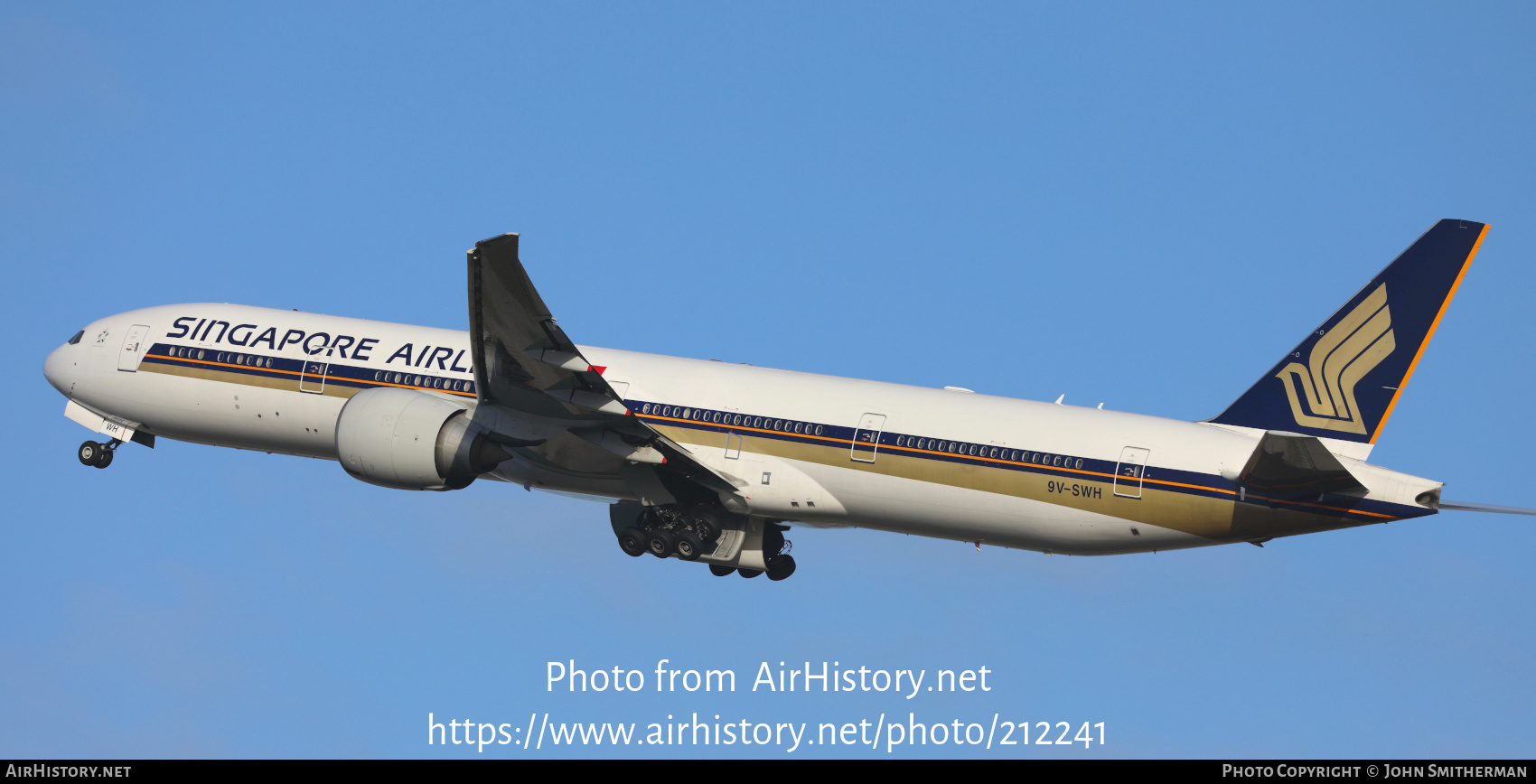 Aircraft Photo of 9V-SWH | Boeing 777-312/ER | Singapore Airlines | AirHistory.net #212241