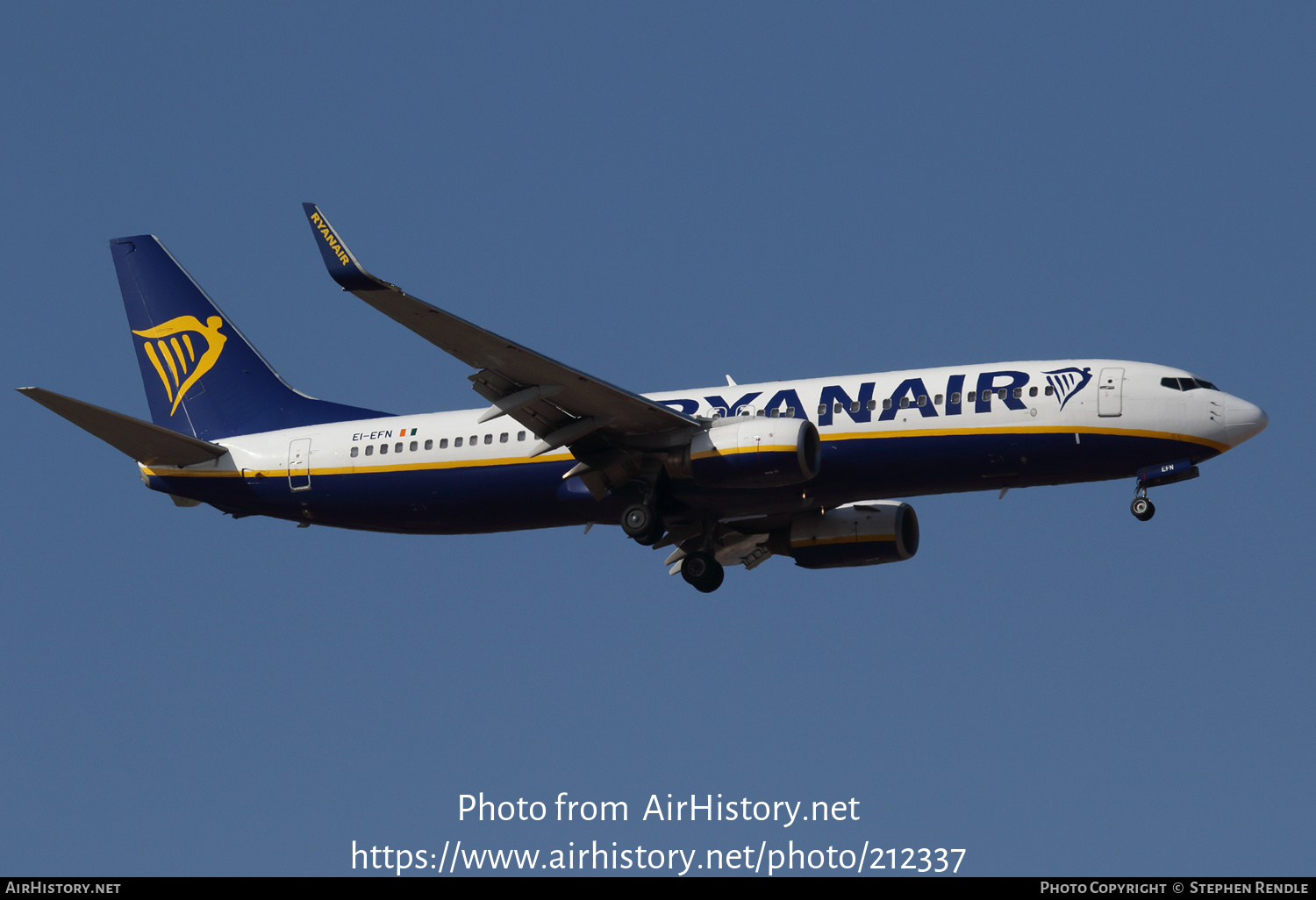 Aircraft Photo of EI-EFN | Boeing 737-8AS | Ryanair | AirHistory.net #212337