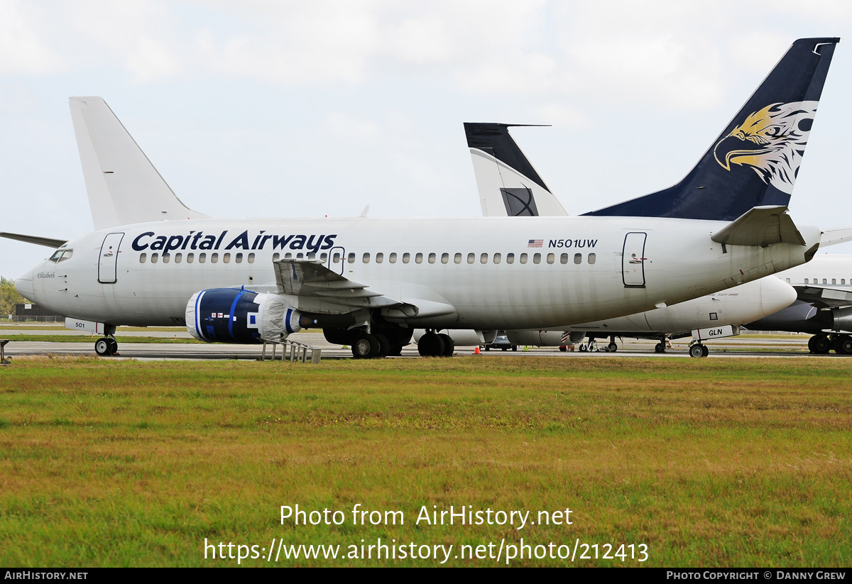 Aircraft Photo of N501UW | Boeing 737-301 | Capital Airways | AirHistory.net #212413