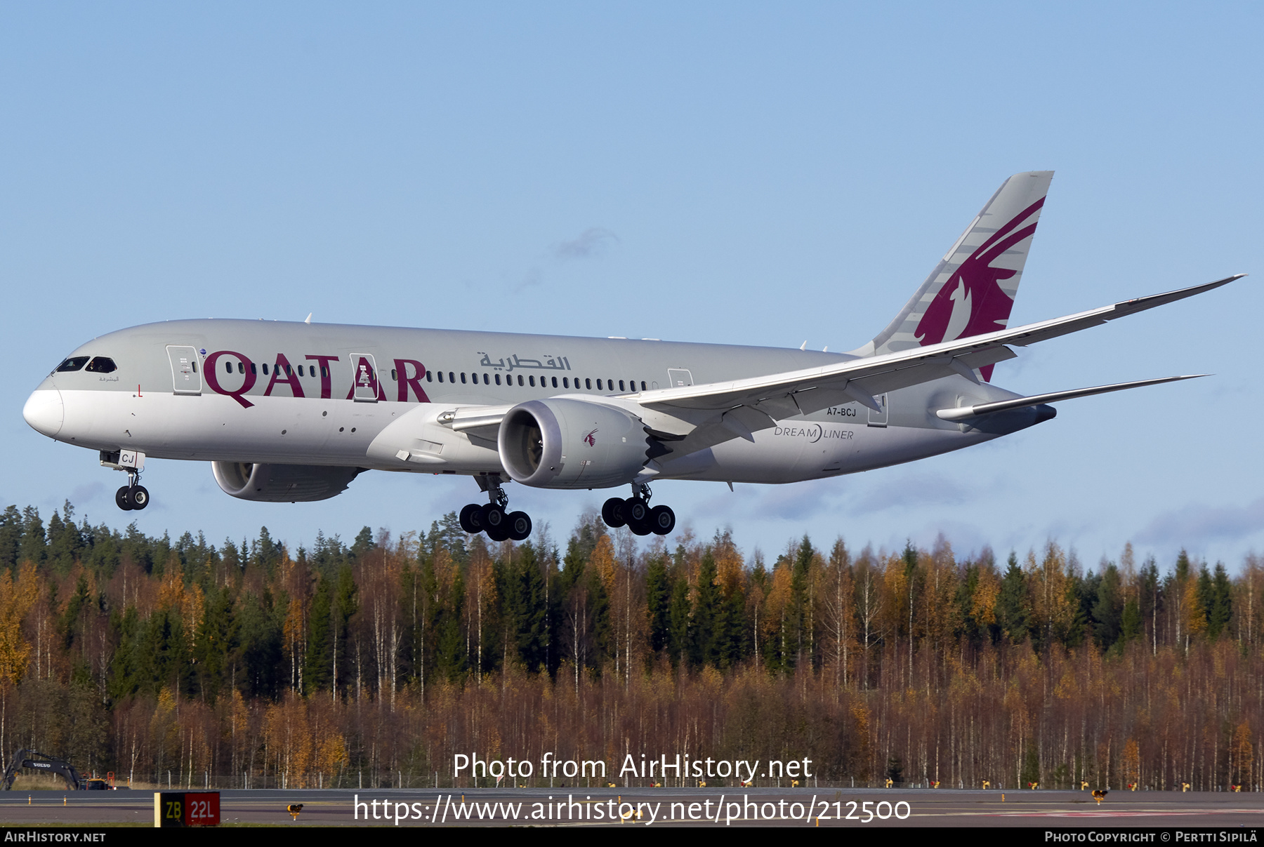 Aircraft Photo of A7-BCJ | Boeing 787-8 Dreamliner | Qatar Airways | AirHistory.net #212500