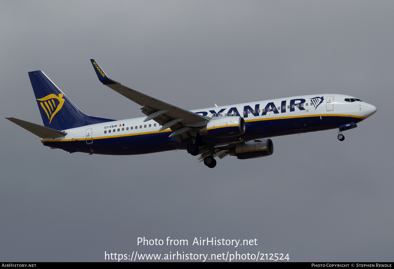 Aircraft Photo of EI-EBW | Boeing 737-8AS | Ryanair | AirHistory.net #212524