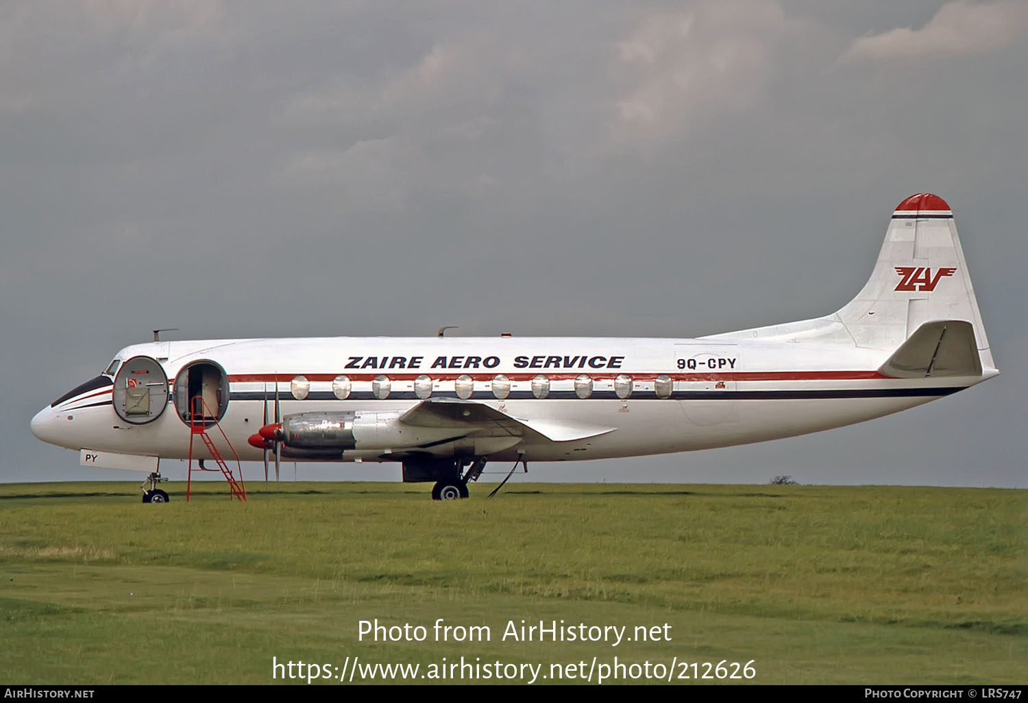 Aircraft Photo of 9Q-CPY | Vickers 757 Viscount | Zaire Aero Service - ZAS | AirHistory.net #212626