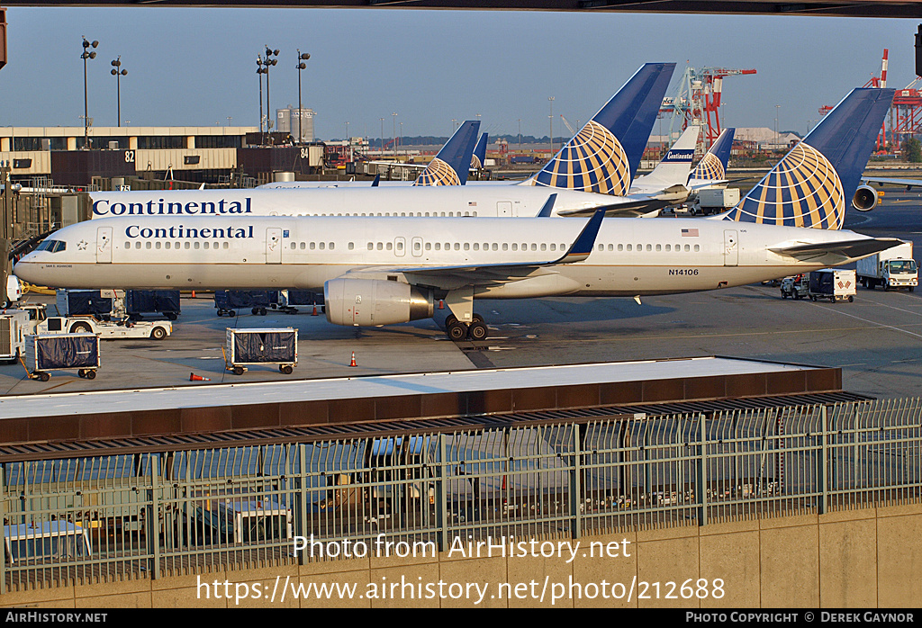 Aircraft Photo of N14106 | Boeing 757-224 | Continental Airlines | AirHistory.net #212688