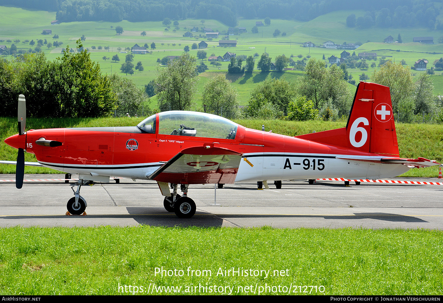 Aircraft Photo of A-915 | Pilatus PC-7 | Switzerland - Air Force | AirHistory.net #212710