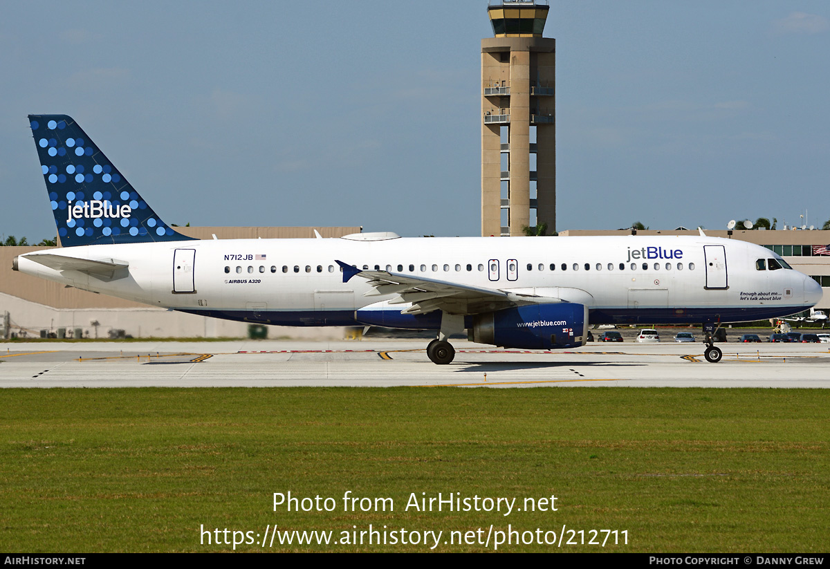 Aircraft Photo of N712JB | Airbus A320-232 | JetBlue Airways | AirHistory.net #212711