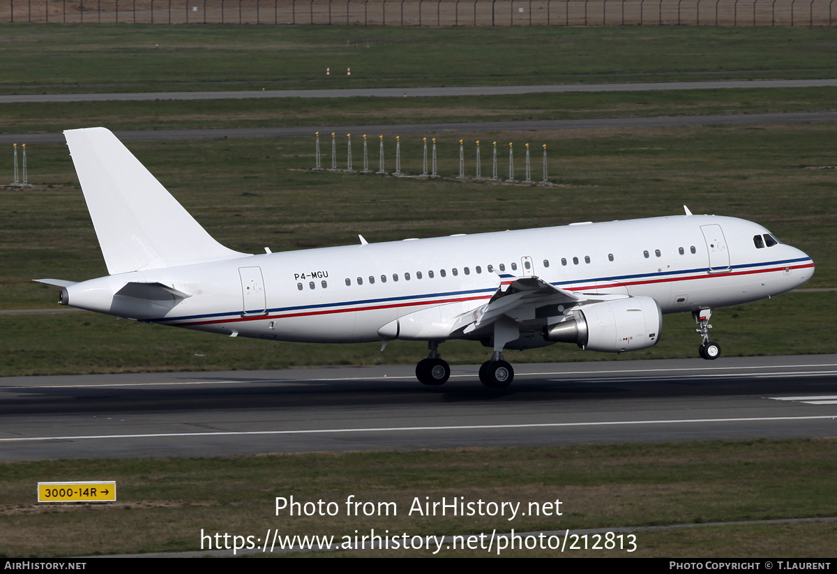 Aircraft Photo of P4-MGU | Airbus ACJ319 (A319-115/CJ) | AirHistory.net #212813