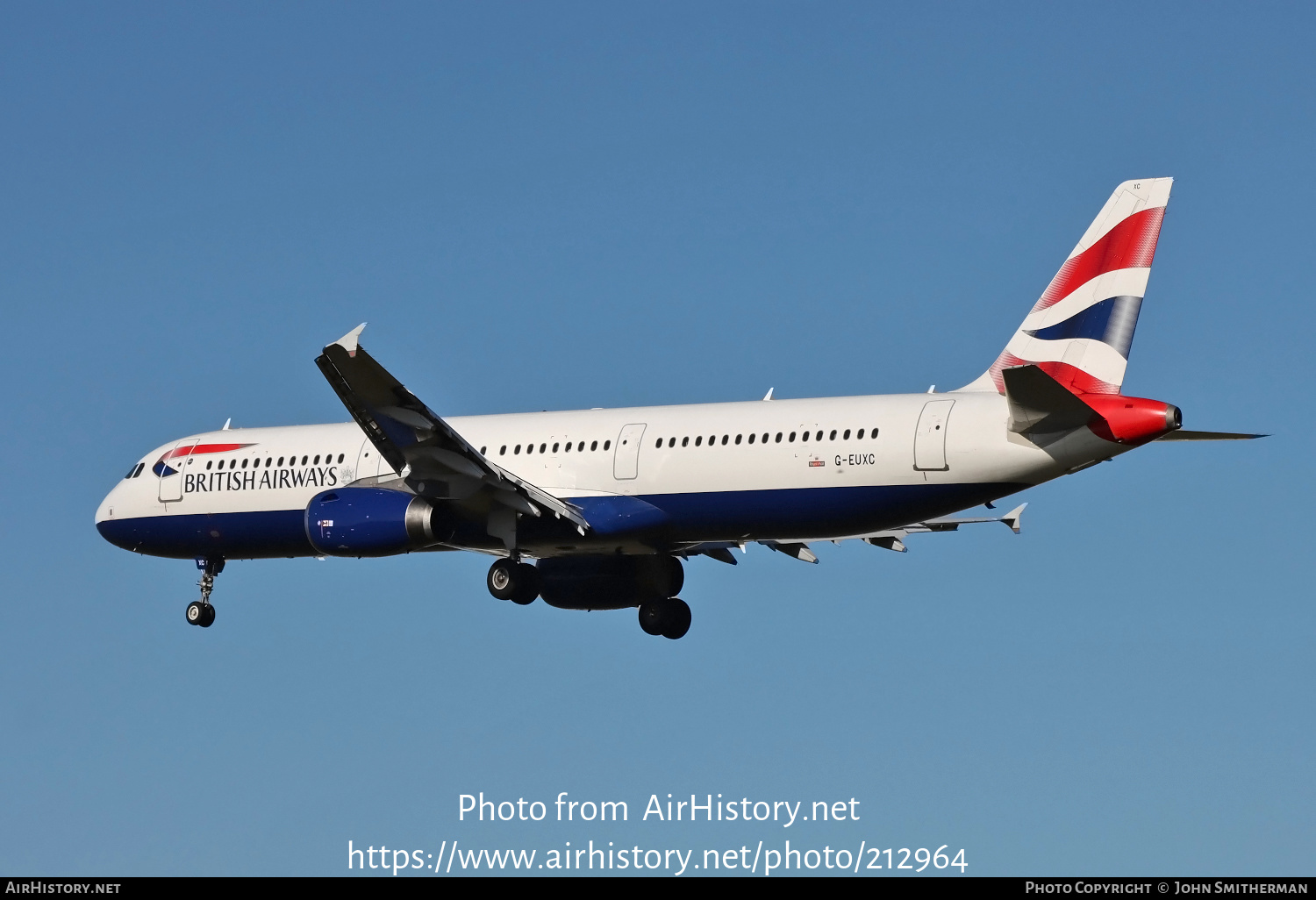 Aircraft Photo of G-EUXC | Airbus A321-231 | British Airways | AirHistory.net #212964