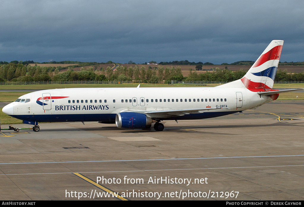 Aircraft Photo of G-GBTA | Boeing 737-436 | British Airways | AirHistory.net #212967