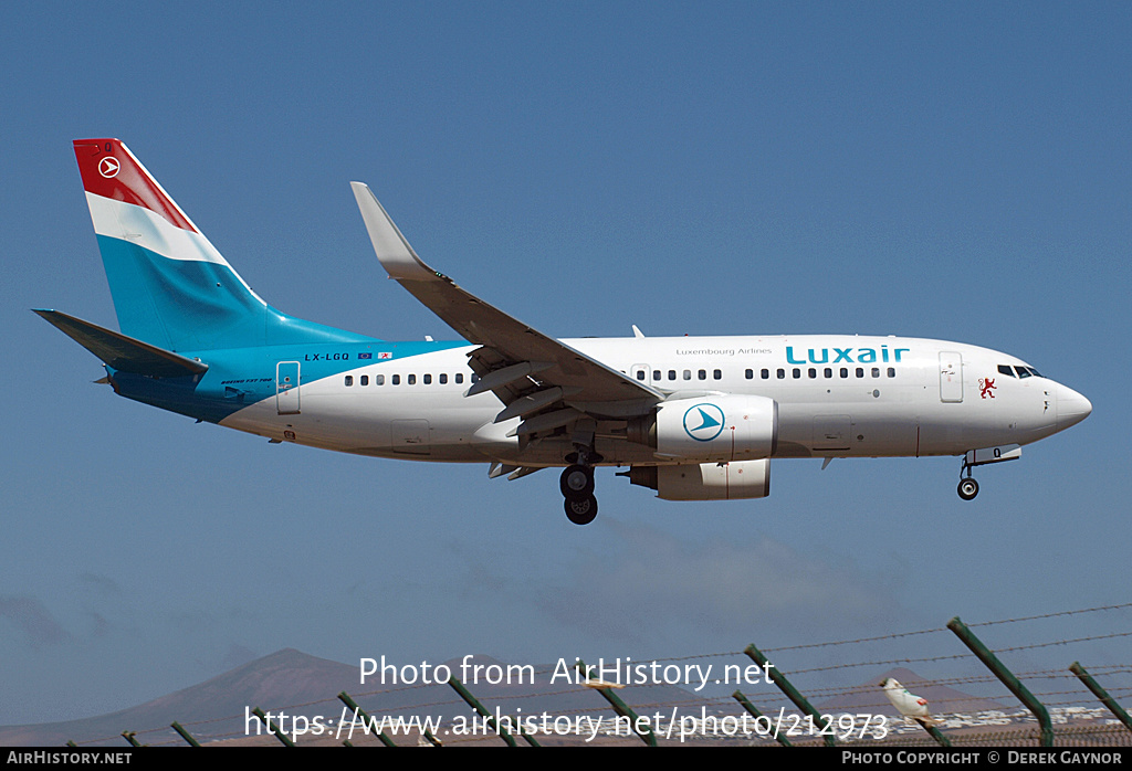 Aircraft Photo of LX-LGQ | Boeing 737-7C9 | Luxair | AirHistory.net #212973