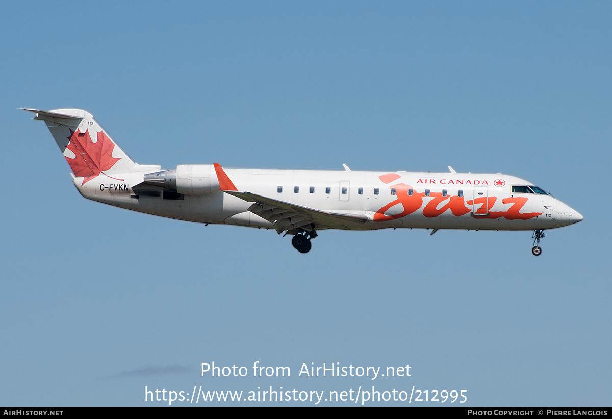 Aircraft Photo of C-FVKN | Canadair CRJ-100ER (CL-600-2B19) | Air Canada Jazz | AirHistory.net #212995