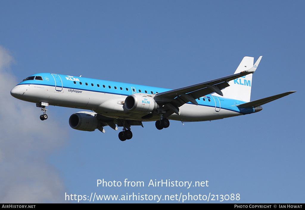 Aircraft Photo of PH-EZD | Embraer 190STD (ERJ-190-100STD) | KLM Cityhopper | AirHistory.net #213088