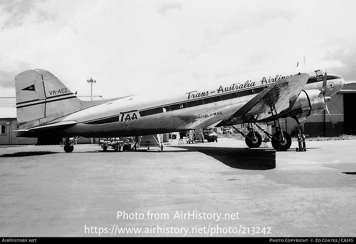 Aircraft Photo of VH-AEZ | Douglas DC-3(C) | Trans-Australia Airlines - TAA | AirHistory.net #213242