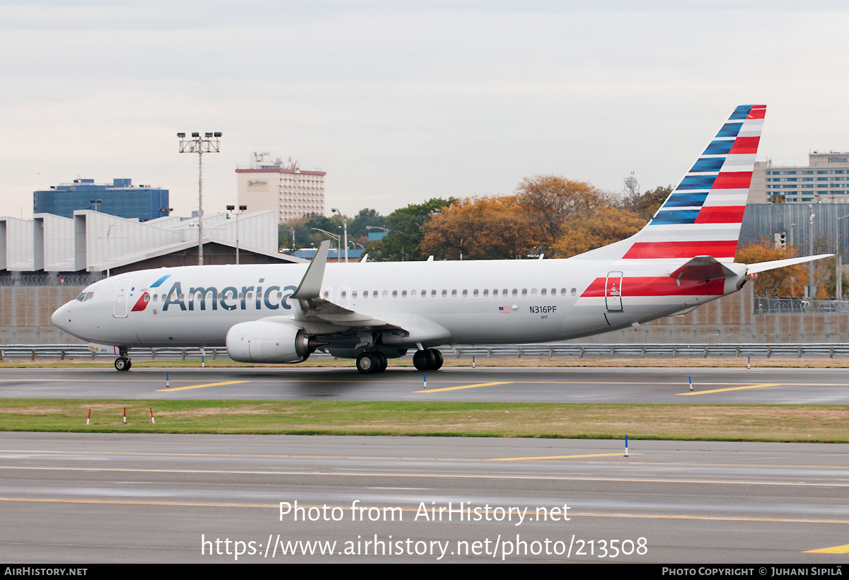 Aircraft Photo of N316PF | Boeing 737-823 | American Airlines | AirHistory.net #213508