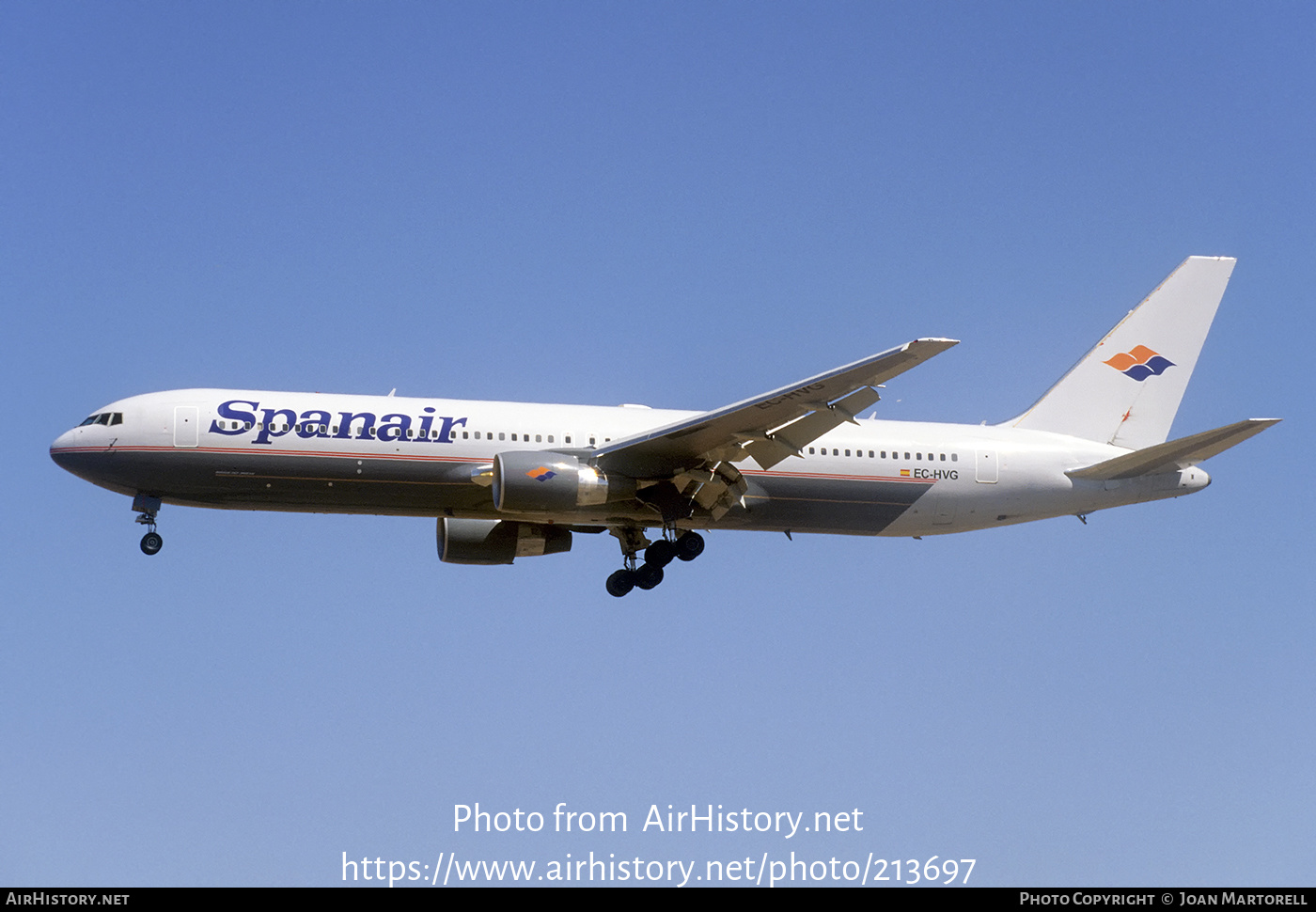 Aircraft Photo of EC-HVG | Boeing 767-3Z9/ER | Spanair | AirHistory.net #213697