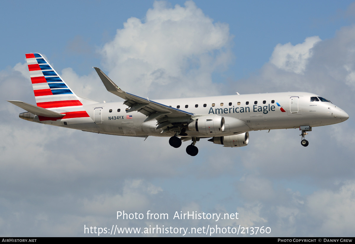 Aircraft Photo of N434YX | Embraer 175LR (ERJ-170-200LR) | American Eagle | AirHistory.net #213760