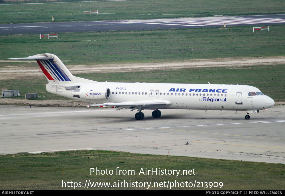 Aircraft Photo of F-GPXL | Fokker 100 (F28-0100) | Air France | AirHistory.net #213909