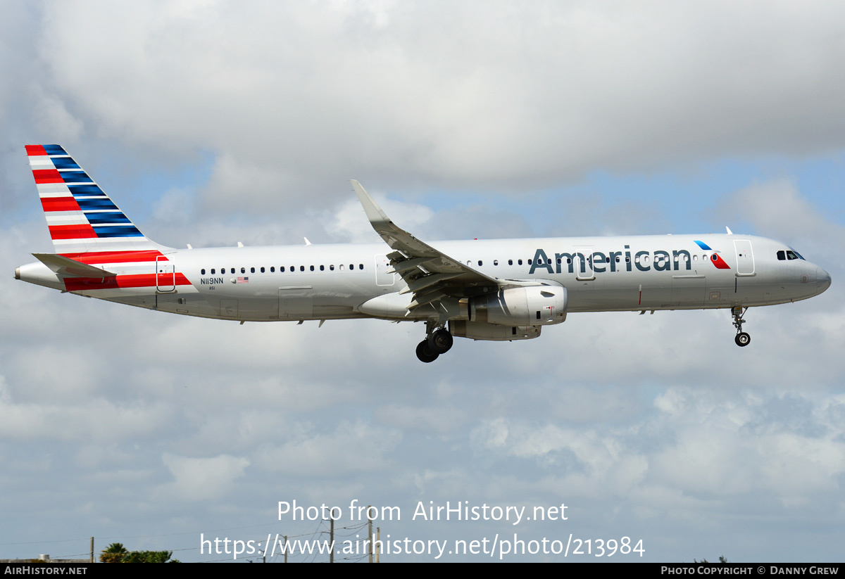 Aircraft Photo of N119NN | Airbus A321-231 | American Airlines | AirHistory.net #213984