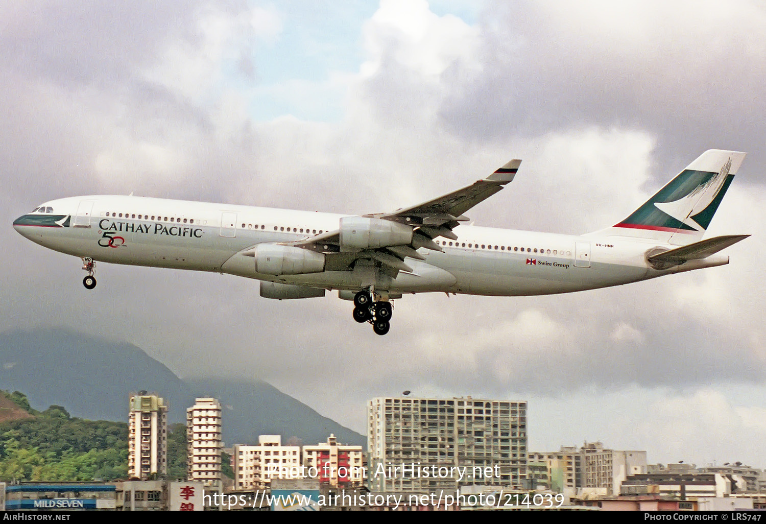 Aircraft Photo of VR-HMR | Airbus A340-211 | Cathay Pacific Airways | AirHistory.net #214039