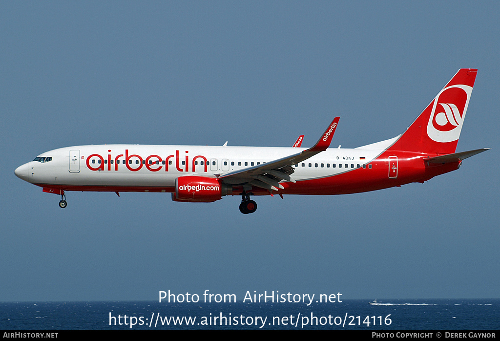 Aircraft Photo of D-ABKJ | Boeing 737-86J | Air Berlin | AirHistory.net #214116