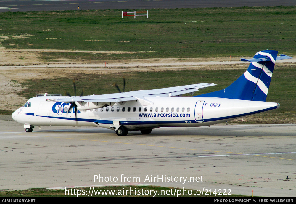 Aircraft Photo of F-GRPX | ATR ATR-72-500 (ATR-72-212A) | CCM Airlines - Compagnie Corse Méditerranée | AirHistory.net #214222