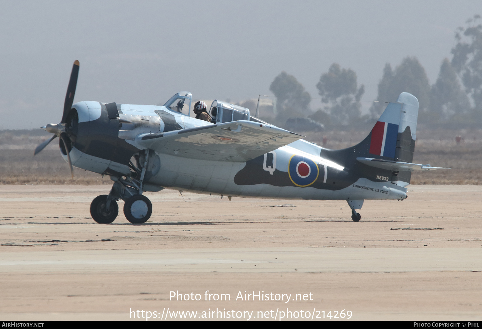 Aircraft Photo of N5833 | Grumman FM-2 Wildcat | Commemorative Air Force | UK - Navy | AirHistory.net #214269