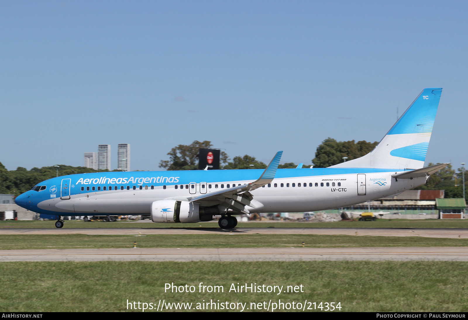 Aircraft Photo of LV-CTC | Boeing 737-86J | Aerolíneas Argentinas | AirHistory.net #214354